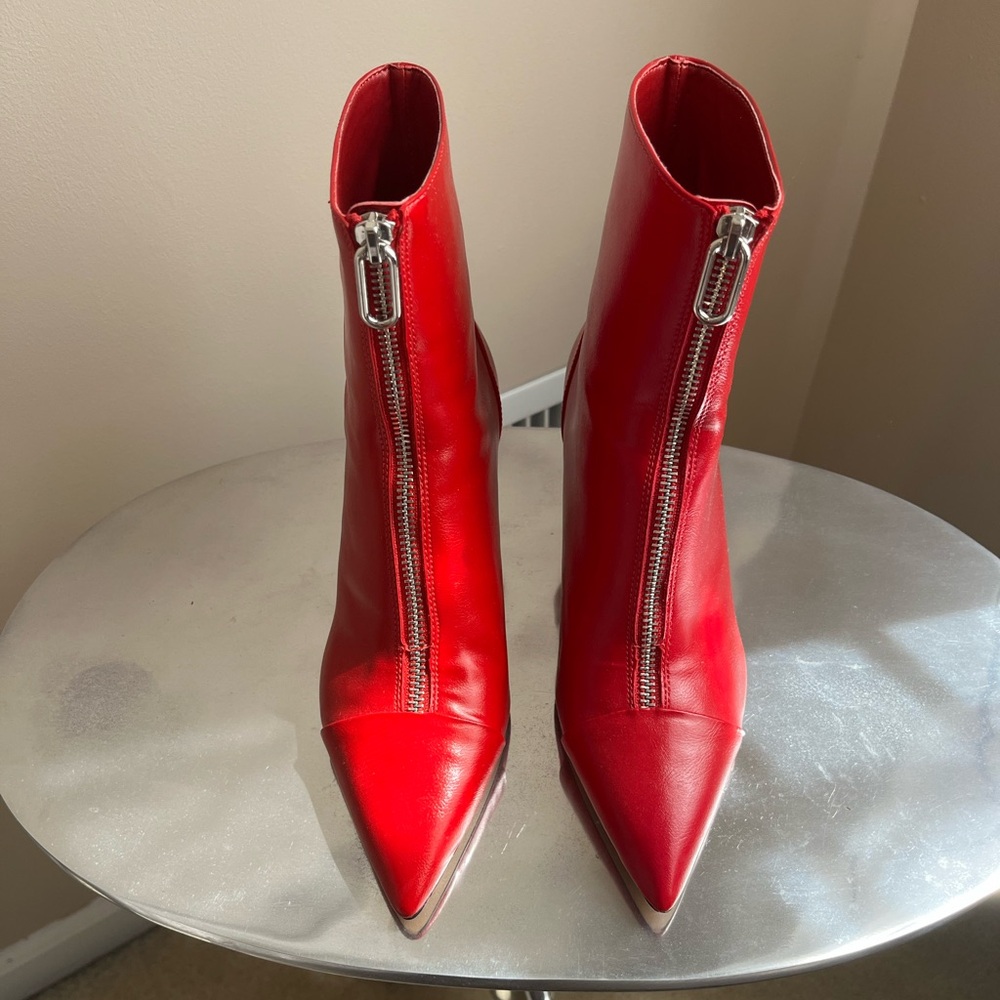 Zara Red Booties Size 35